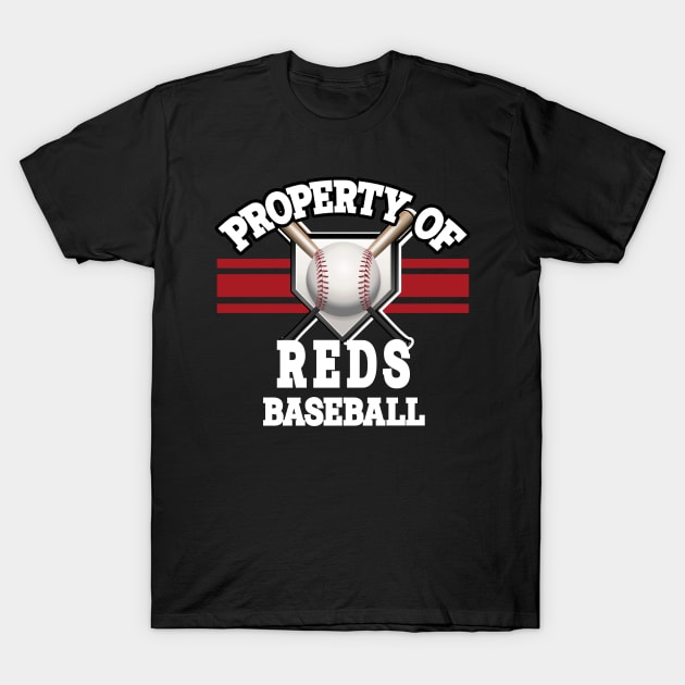 Proud Name Reds Graphic Property Vintage Baseball T-Shirt by QuickMart